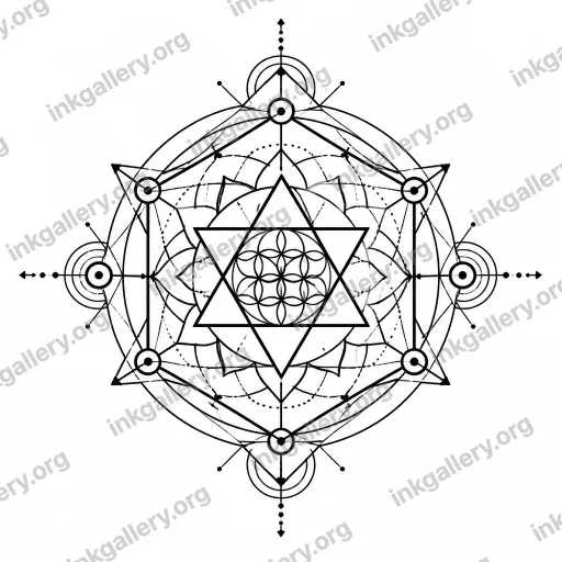Geometric tattoo of Composition II
