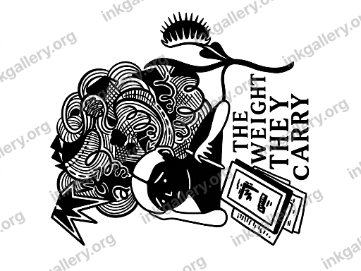 Blackwork tattoo of Uploaded Content