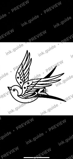 Traditional attached tattoo — Traditional style tattoo based on the attached reference photo. Bird from the attached photo